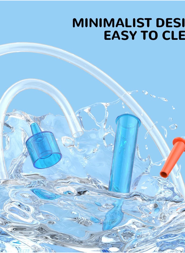 Generic - Nasal Aspirator For Infant Babies With 24 Replacement Filters | 100% Safe Clean Snot Sucker Baby Nose Cleaner For Toddlers 0 To 2 Years Blue - Image 1