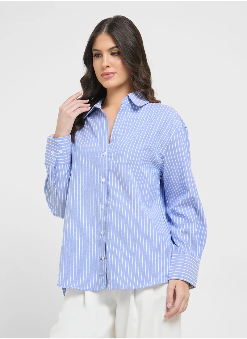 ايلا Striped Button Down Shirt