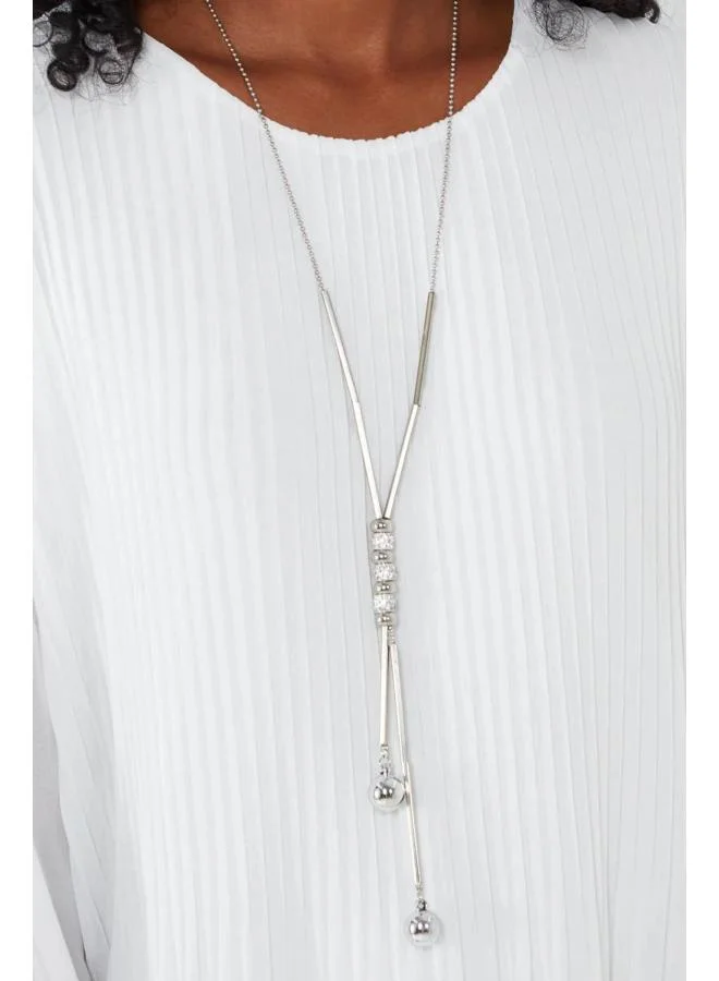 Hoxton Gal Oversized Pleated Top in White with Tulle Sleeves