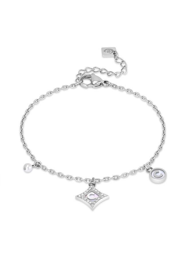 CERRUTI 1881 Tessa Silver Stainless Steel Chain Bracelet for Women 170mm - Image 1