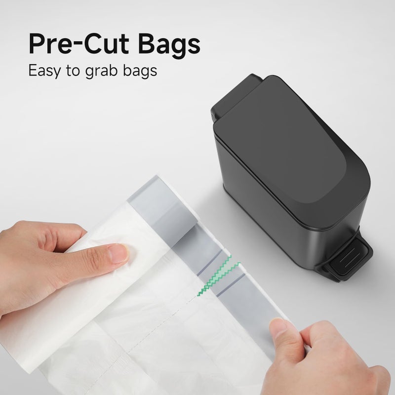 TIPGO Small Trash Bags Drawstring 1.6 Gallon, Pre-Cut Mini Garbage Bags for 1.2-1.8 Gallon Trash Bins, 120 Count (Code A) - Image 2