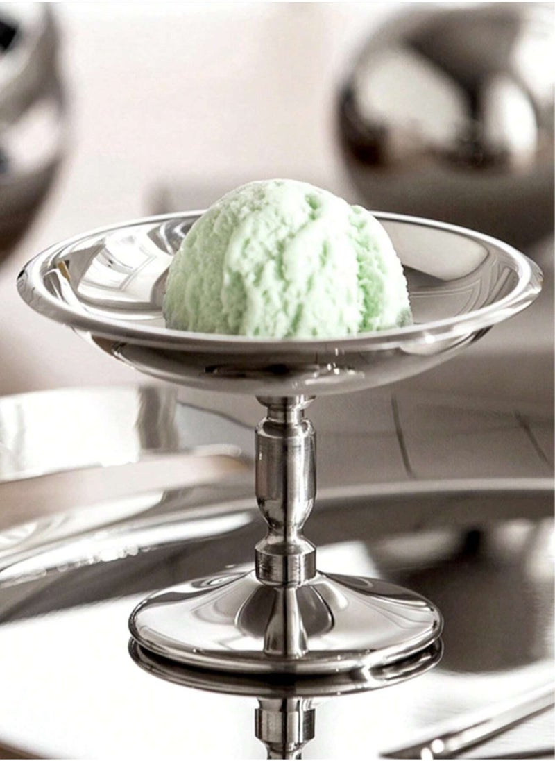 Generic Stainless Steel Dessert Plate, Ice Cream Cup, Afternoon Tea Cake Bowl, Candy Cup, Cute Plates, Candle Holder  - Image 5