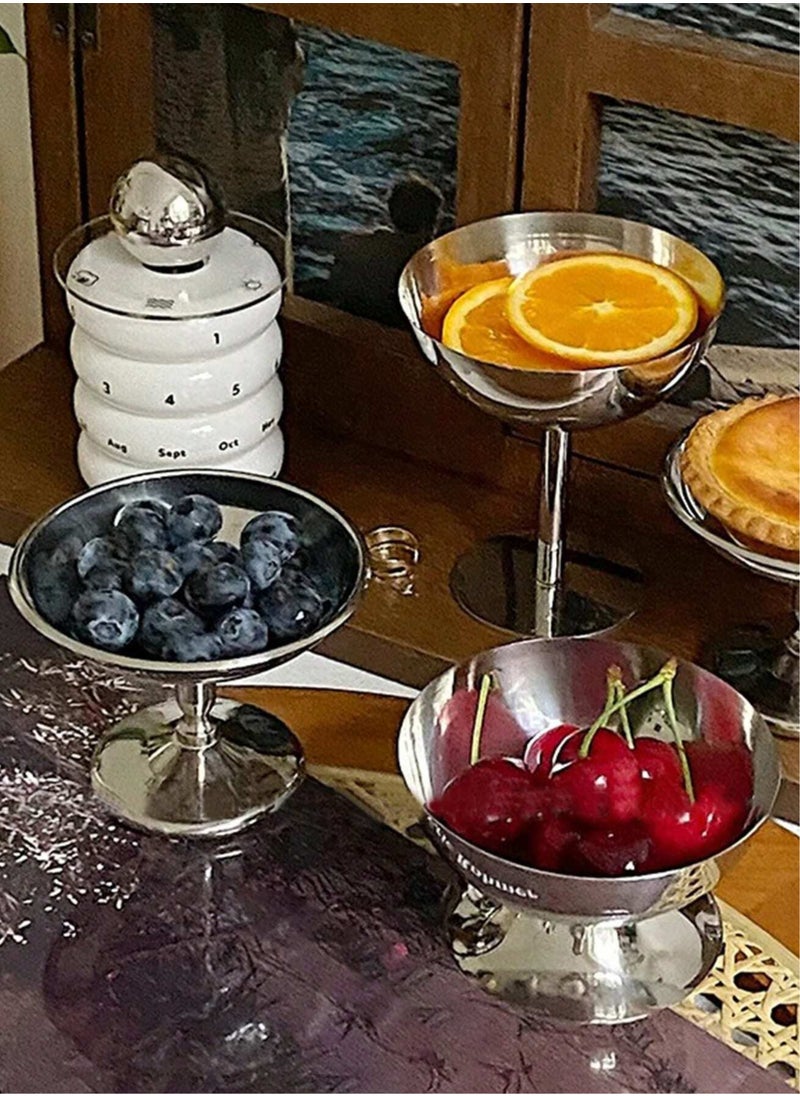 Generic Stainless Steel Dessert Plate, Ice Cream Cup, Afternoon Tea Cake Bowl, Candy Cup, Cute Plates, Candle Holder  - Image 1