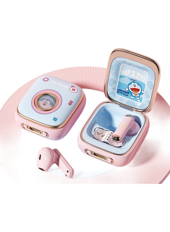 Rock Doraemon Bluetooth Headphones, Retro True Wireless Semi-In Earphones, Low Latency, Long Battery Life, For Music, Gaming, Sports, Running, Valentine'S Day, Birthday Gifts For Girlfriend, Women - Image 3