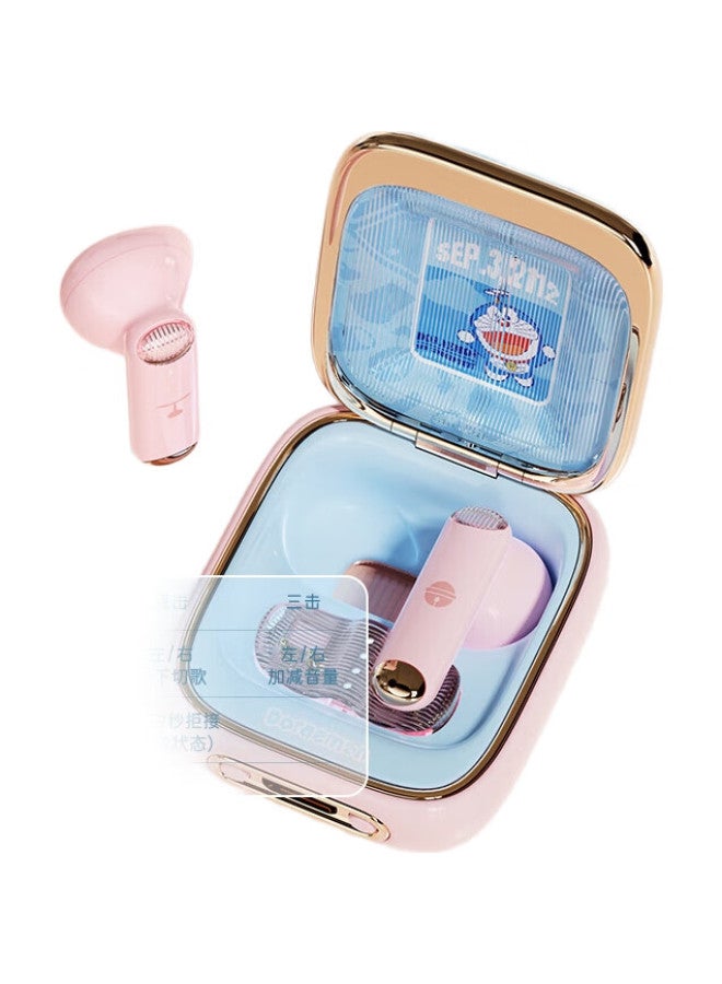 Rock Doraemon Bluetooth Headphones, Retro True Wireless Semi-In Earphones, Low Latency, Long Battery Life, For Music, Gaming, Sports, Running, Valentine'S Day, Birthday Gifts For Girlfriend, Women - Image 2