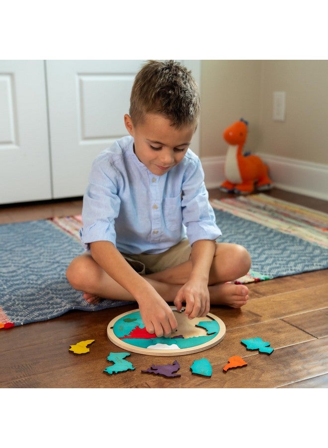 Ekoplay 7 Continents & 5 Oceans Of The Earth Wooden Jigsaw Puzzle For Kids | 21 Puzzle Pieces | Learning & Educational Toy Gift For Boys & Girls Ages 3 Years And Above