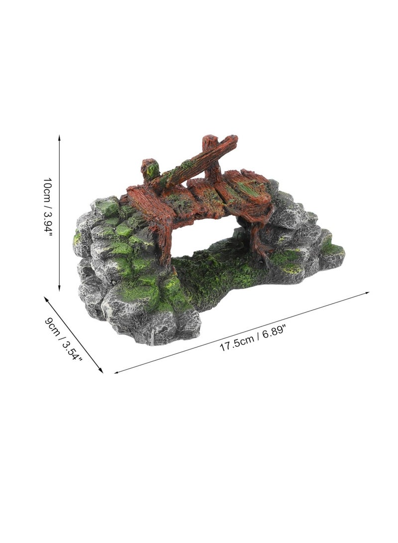 OASIS-TH Aquarium Ornament -  Arch Bridge Decoration Fish Tank Decoration Poly Resin Bridge Landscape Decor Fish Tank - Image 5