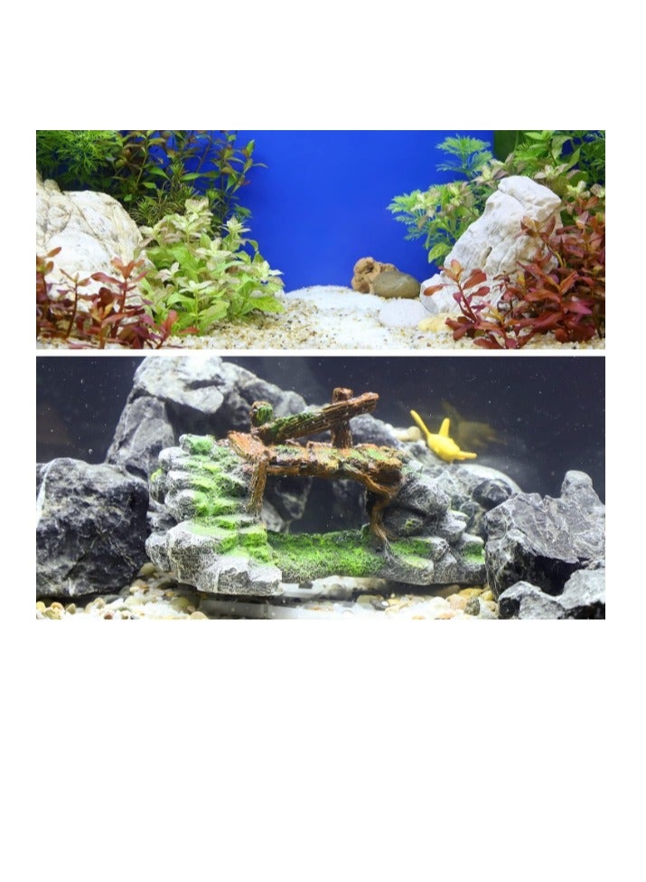 OASIS-TH Aquarium Ornament -  Arch Bridge Decoration Fish Tank Decoration Poly Resin Bridge Landscape Decor Fish Tank - Image 2