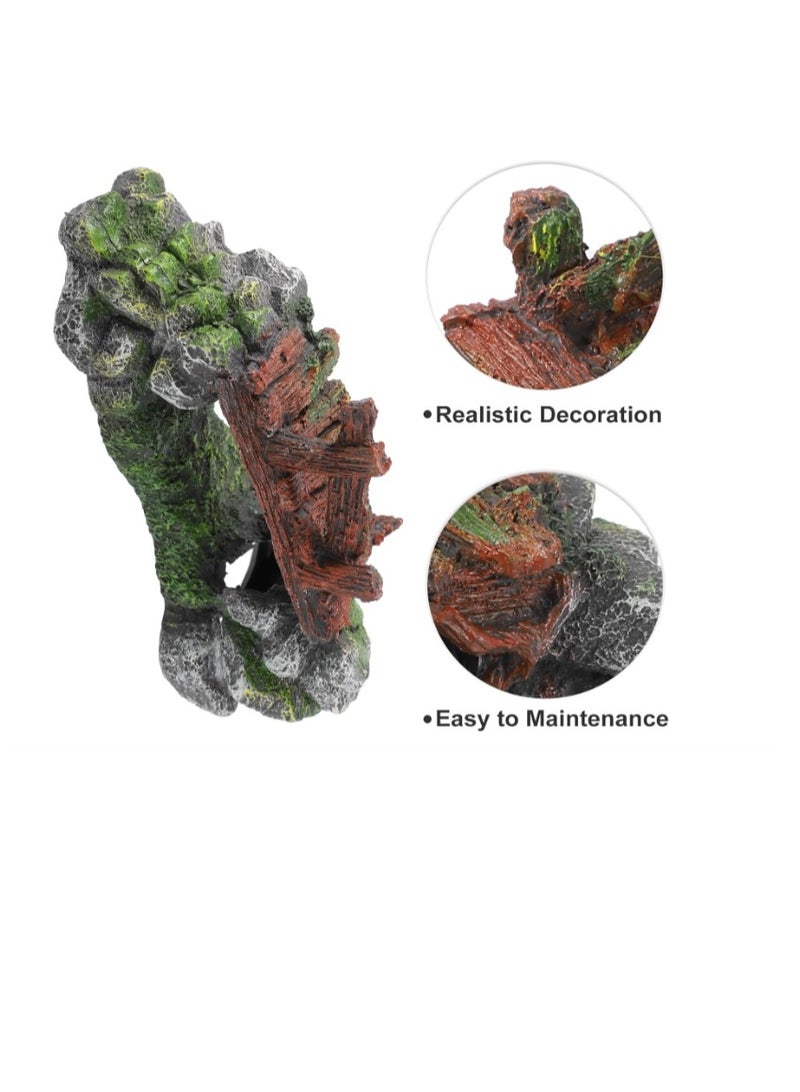 OASIS-TH Aquarium Ornament -  Arch Bridge Decoration Fish Tank Decoration Poly Resin Bridge Landscape Decor Fish Tank - Image 3