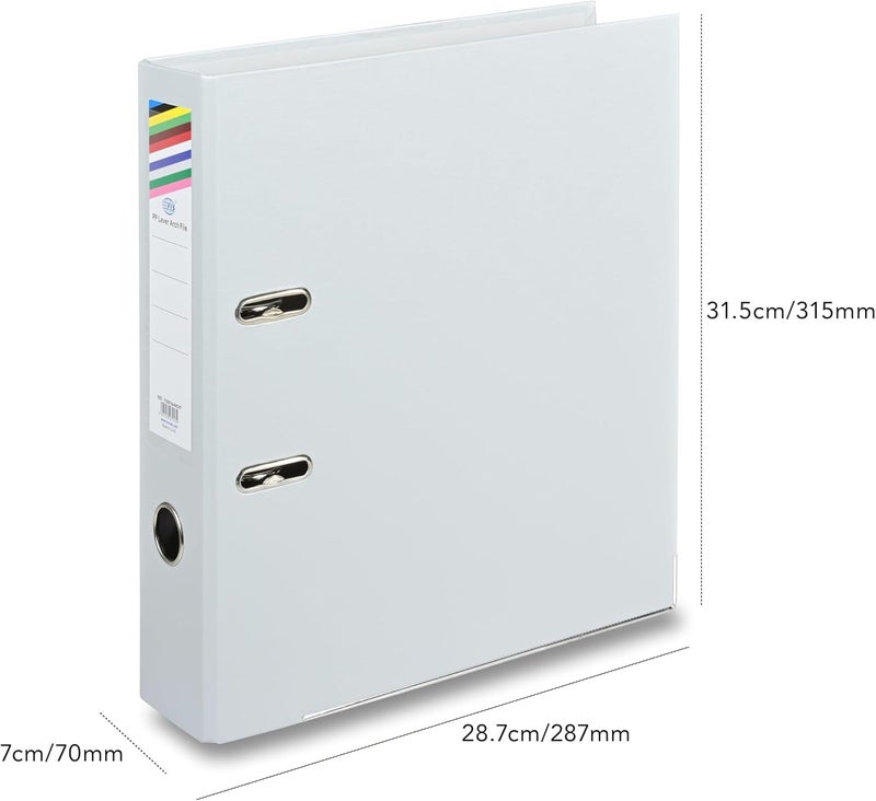 FIS PP Box File, A4 Size, 8cm Spine, Grey Color - Image 3