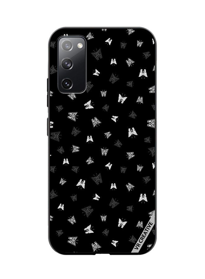 VR CREATIVE Protective Case Cover For Samsung Galaxy S20 FE 5G Butterfly Black And White Design Multicolour - Image 1