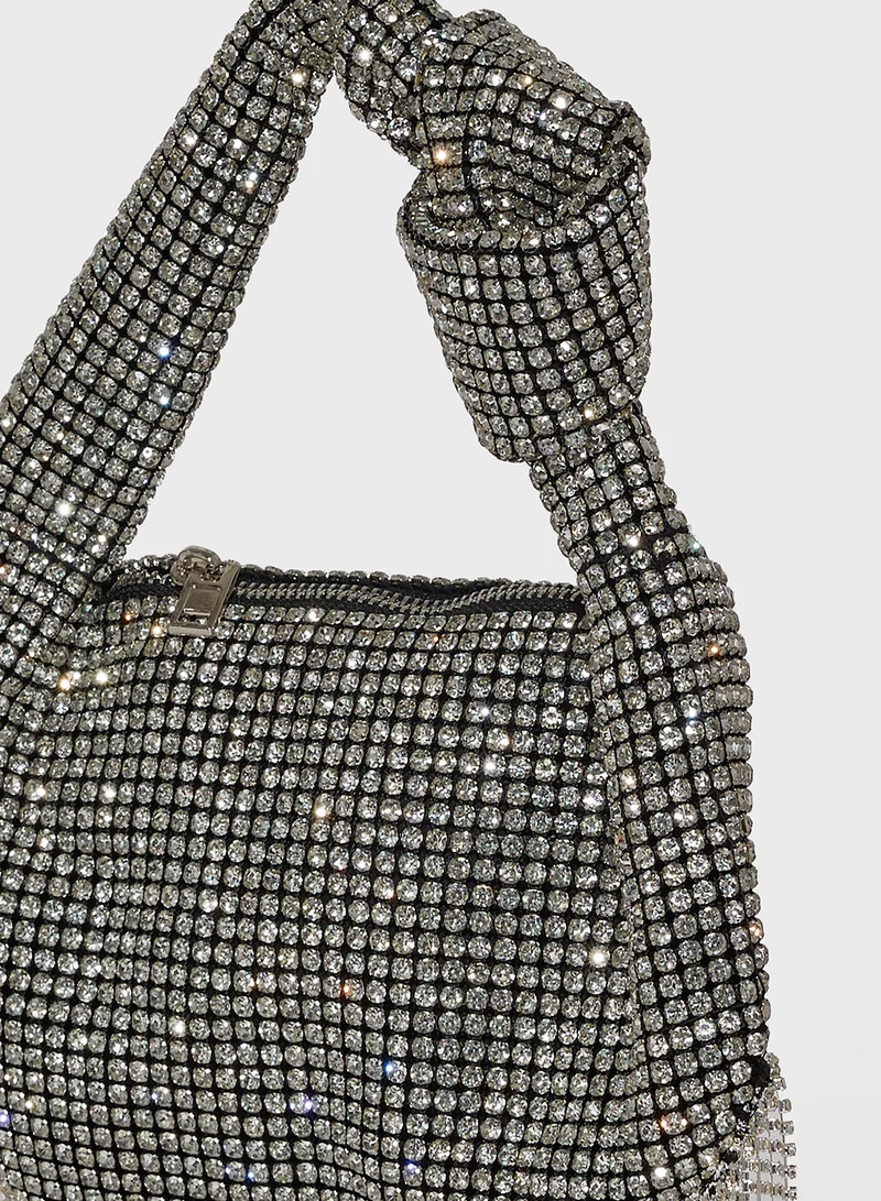 ايلا ليمتد اديشن Rhinestone Knotted  Tassel Satchel Bag