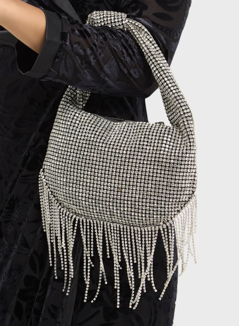 ايلا ليمتد اديشن Rhinestone Knotted  Tassel Satchel Bag