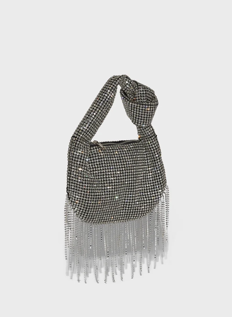 ايلا ليمتد اديشن Rhinestone Knotted  Tassel Satchel Bag