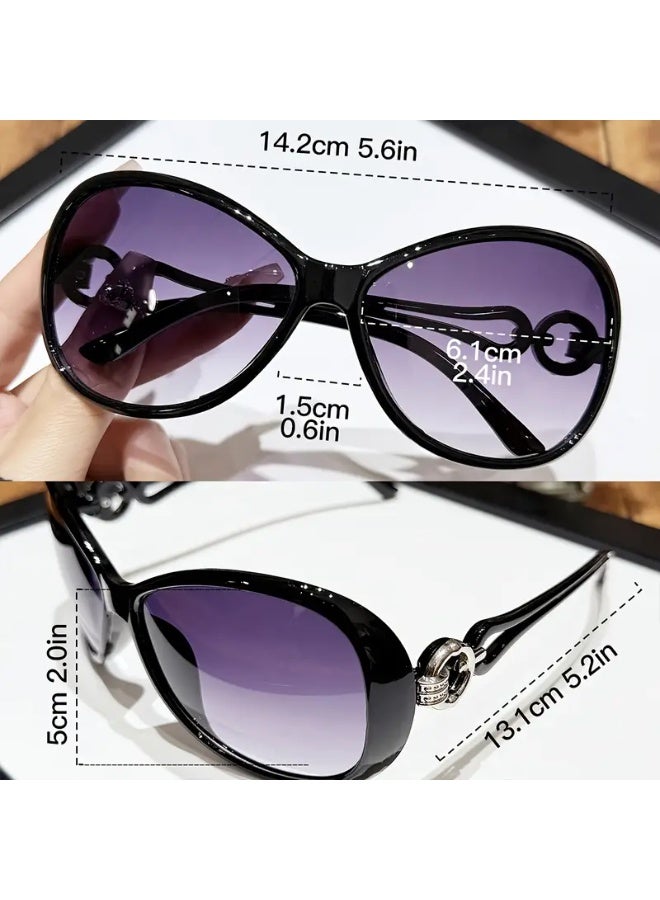 SCENT HOUSE A Pair of Oval-Shaped Fashionable Glasses for Men And Women, Y2K Style. (Includes eyeglass case),sunglasses - Image 3
