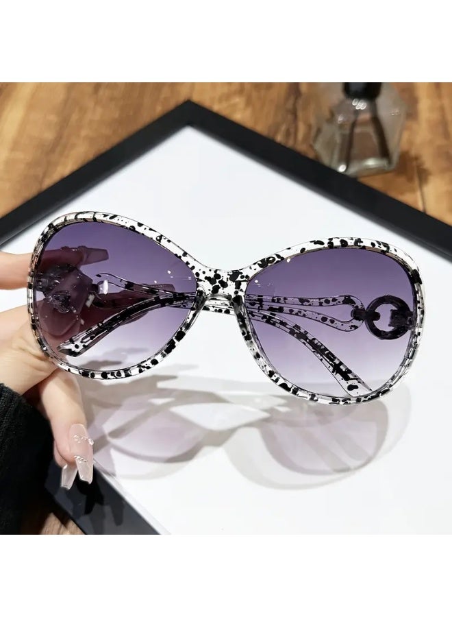 SCENT HOUSE A Pair of Oval-Shaped Fashionable Glasses for Men And Women, Y2K Style. (Includes eyeglass case),sunglasses - Image 2