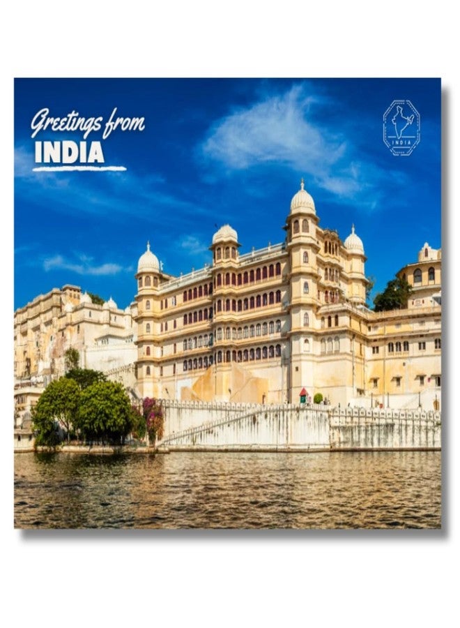 VERYFIRSTTALE India Postcards | Greetings From India - Udaipur City Palace | Pack of 5 | Udaipur | Indian Souveniers | Glossy Finish | 14 cms x 10.7 cms with FREE Envelopes | Postcards of India - Image 2