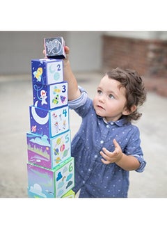 Educational Insights Bright Basics Nest & Stack Cubes Stacking Cubes Toddler Toys Easter Basket Stuffers Ages 2+  - Image 2