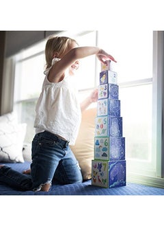 Educational Insights Bright Basics Nest & Stack Cubes Stacking Cubes Toddler Toys Easter Basket Stuffers Ages 2+  - Image 4