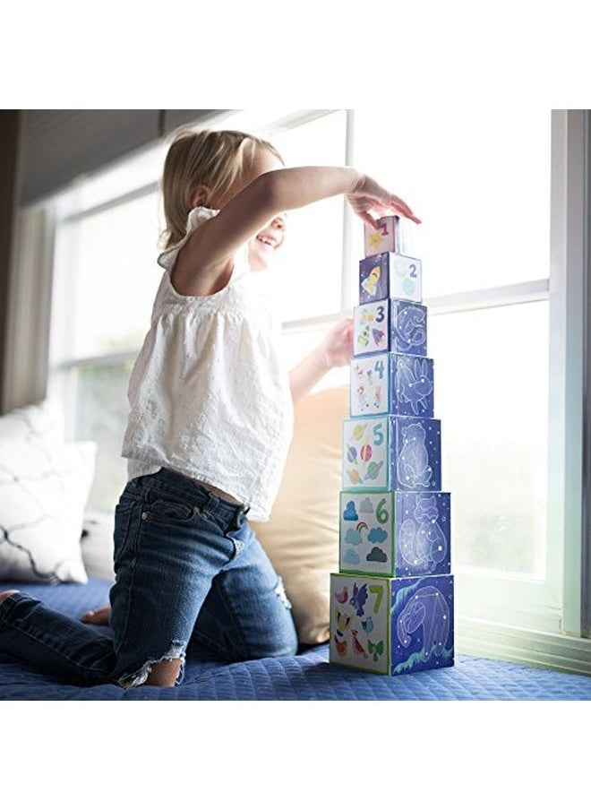 Educational Insights - Bright Basics Nest & Stack Cubes Stacking Cubes Toddler Toys Easter Basket Stuffers Ages 2+ - Image 1