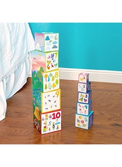 Educational Insights Bright Basics Nest & Stack Cubes Stacking Cubes Toddler Toys Easter Basket Stuffers Ages 2+  - Image 5