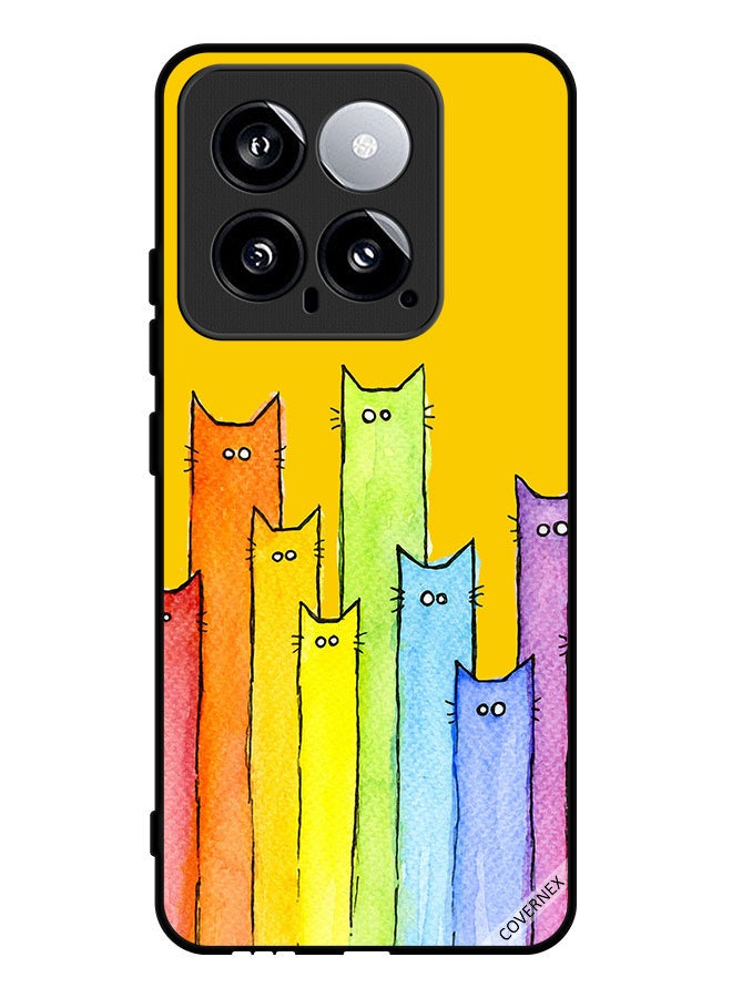 Covernex Protective Case Cover For Xiaomi 14 Cat Puppet Art - Image 1