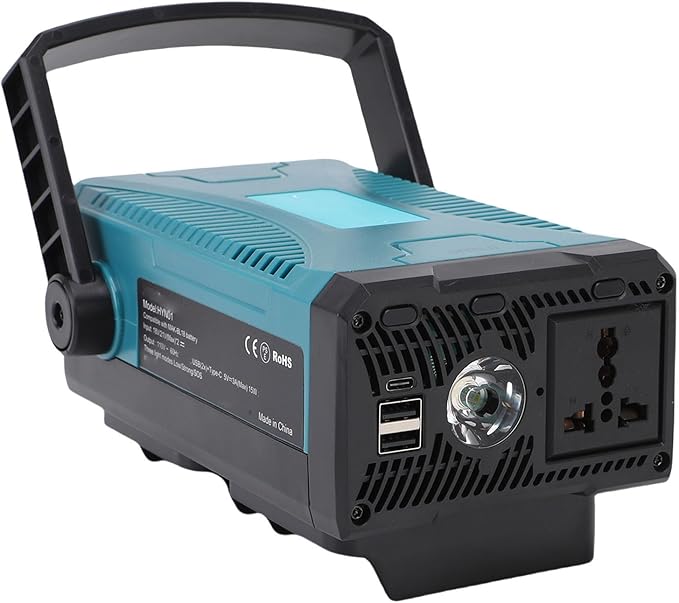 محول طاقة بقدرة 150 واط مع مخرج تيار متردد واحد ومنفذين USB A ومنفذ USB C للتخييم، مقبس أمريكي - Image 1
