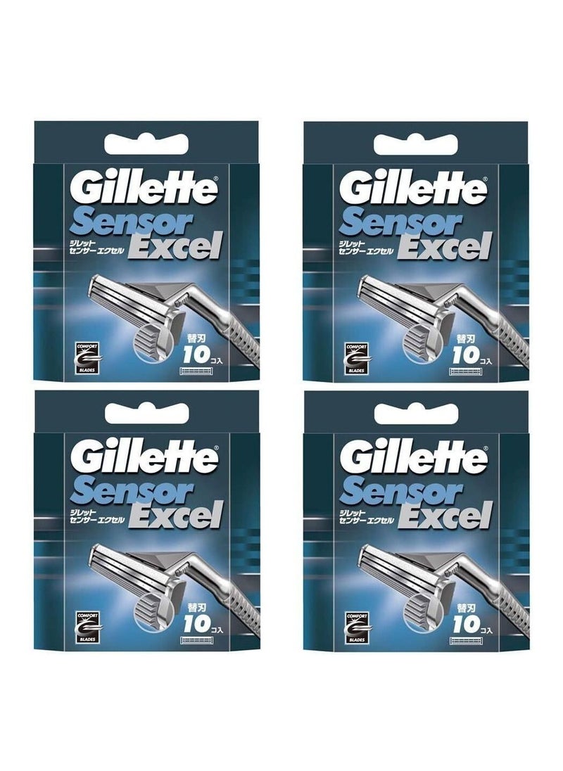 Gillette - Gillette Sensor Excel Comfort Blades, 10 Count pack of 4 - Image 1
