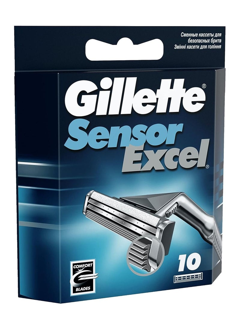Gillette - Gillette Sensor Excel Comfort Blades, 10 Count pack of 4 - Image 1