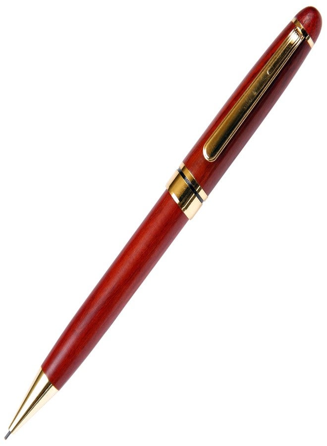 Lanier Pens Lanier Stained Rosewood Mechanical Pencil – 0.9mm Lead Refill, Twist-Action, Polished Rosewood-Look Body with Gold Accents – Retractable Wood Pencil for Writing & Drafting - Image 1