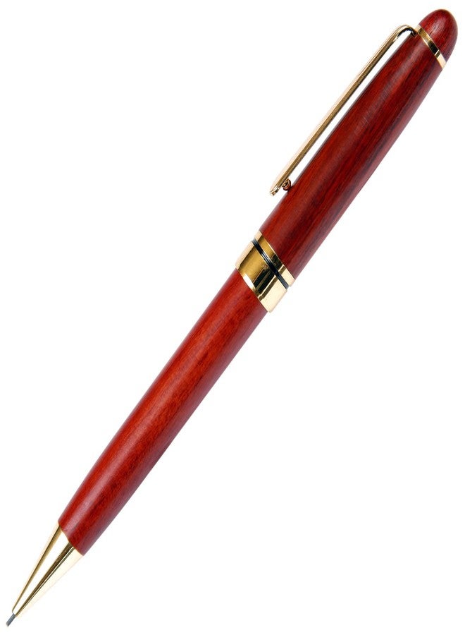 Lanier Pens Lanier Stained Rosewood Mechanical Pencil – 0.9mm Lead Refill, Twist-Action, Polished Rosewood-Look Body with Gold Accents – Retractable Wood Pencil for Writing & Drafting - Image 2