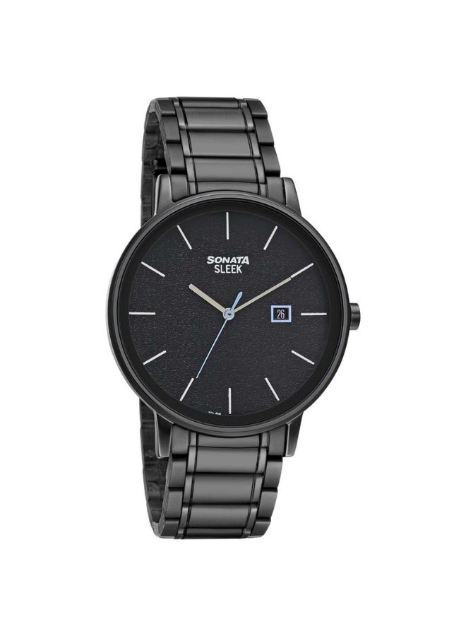 سوناتا Quartz Analog with Date Stainless Steel Strap Watch for Men - Image 1