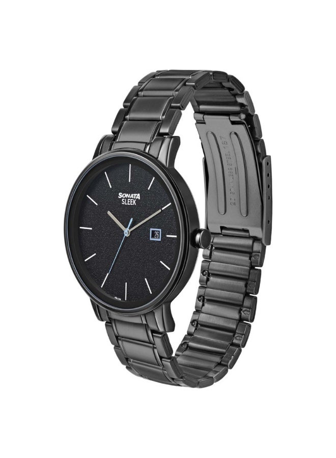 سوناتا Quartz Analog with Date Stainless Steel Strap Watch for Men - Image 2