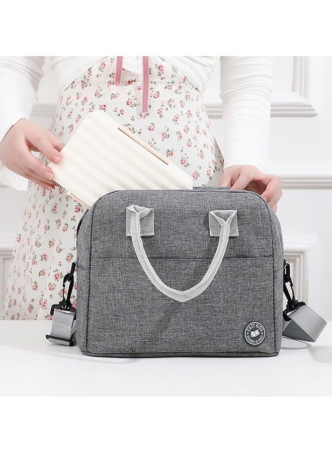 Eazy Kids Jumbo Bento Lunch Box With Grey Lunch Bag, Food Jar And Cutlery - Image 4