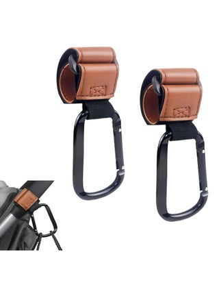 2pcs Baby Stroller Hooks Bag Hooks for Hanging Diaper Bags Pram Hooks for Changing Bag(Brown) - pzsku/Z6061C72EF6415347AAC8Z/45/_/1741593554/e4f3ad36-8b28-4407-b011-9676d3a08ab3