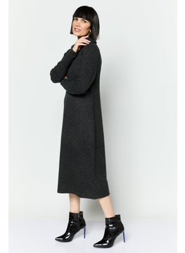ESPRIT Women Knitted Midi Dress, Dark Grey  - Image 4