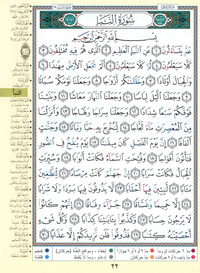 Tajweed Qur’an from the Holy Quran from Juz Amma to Juz Tabarak, medium size 17*24 (box containing 5 pieces) - Image 2