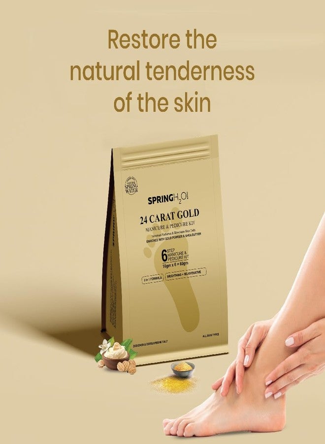 Spring H2O 24 Carat Gold Manicure & Pedicure - 60g | Kit Increase Radiance and Stimulates Skin Cells - Image 4