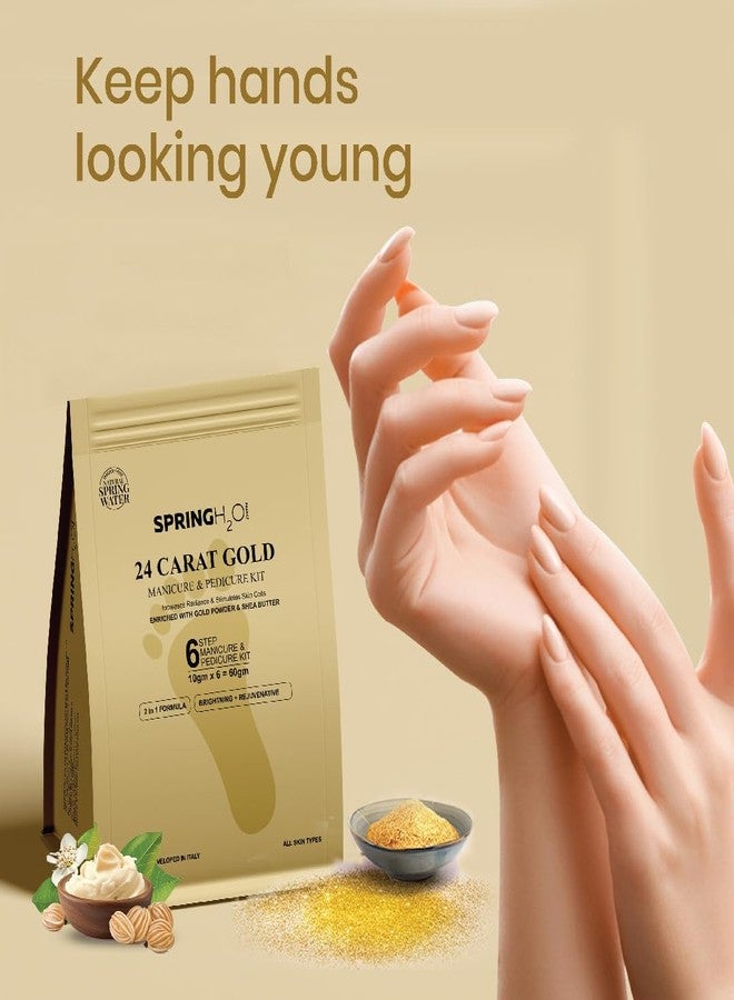 Spring H2O 24 Carat Gold Manicure & Pedicure - 60g | Kit Increase Radiance and Stimulates Skin Cells - Image 3