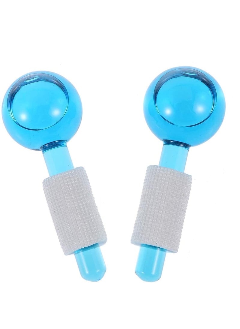 Home Stuffs Home Stuffs Cooling Crystal Roller Balls with Handle Pack of 2 Facial Massage Tools for Face and Neck Reduce Puffiness Skin Depuffing Eye Circle Rollers Multicolor  - Image 2