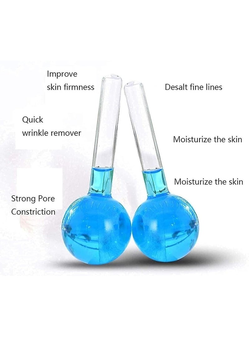 Home Stuffs Home Stuffs Cooling Crystal Roller Balls with Handle Pack of 2 Facial Massage Tools for Face and Neck Reduce Puffiness Skin Depuffing Eye Circle Rollers Multicolor  - Image 5