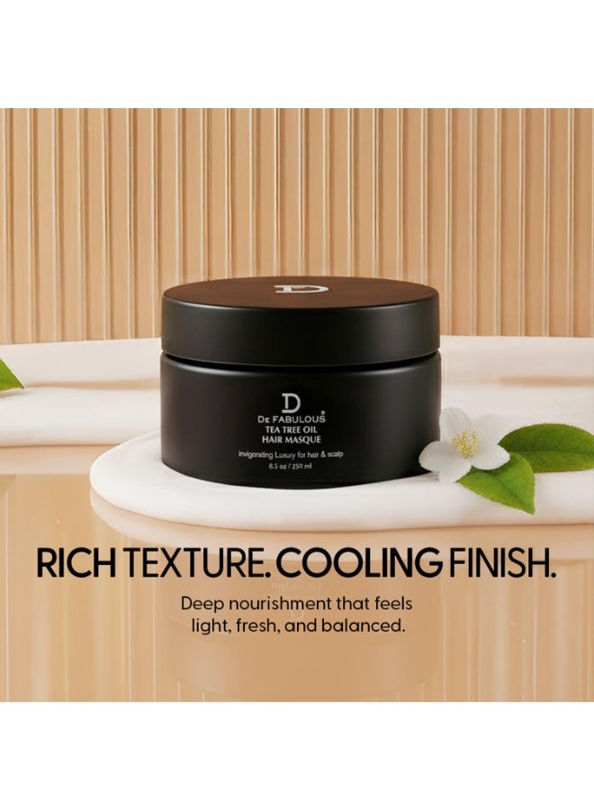 De Fabulous Tea Tree Oil Mask 250 ml |All hair types | Scalp Health | Sulphate Free - Image 3