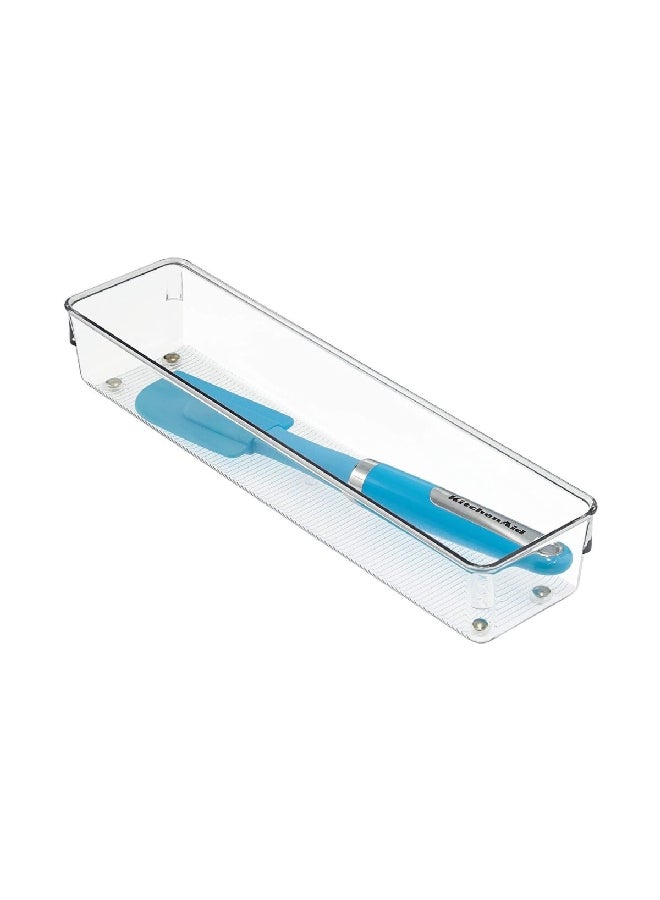 InterDesign High Quality Durable Rectangular Drawer Organizer Clear 3.2 x 12.8 Inch 52530 - Image 1