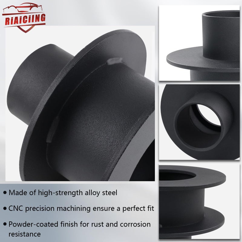 RiAiCiING 3" Front Leveling Kit Compatible with 2005-2024 Ford F250 F350 Super Duty 4WD, 3 inch High-Strength Steel Coil Spring Lift Spacers with Shock Mount Extenders & Sound Isolator - Image 4