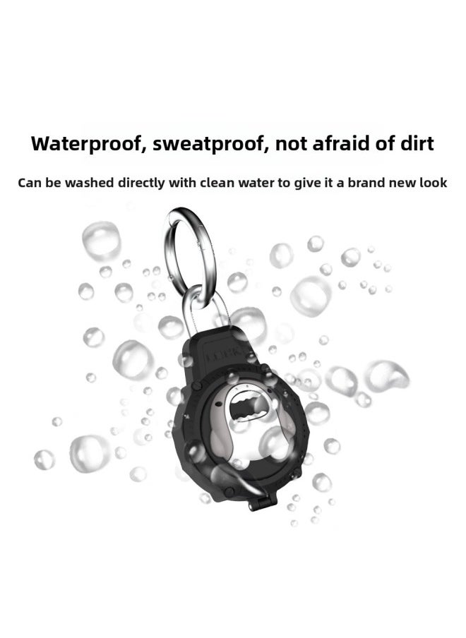 Generic - Suitable For Apple For Apple Airtag Anti-lost Security Lock PC Waterproof Protective Shell Cartoon Cute Couple Shell-Color:Black Skull (Q81D) - Image 1