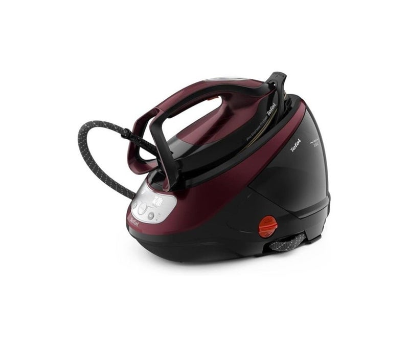 تيفال Tefal GV9230 Pro Express Ultimate مكواة مولد بخار، قوة 2600 واط، ضغط بخار عالي 7.5 بار، بخار مستمر 140 غ/دقيقة، دفعة بخار 560 غ/دقيقة، قاعدة Durilium Airglide Autoclean فائقة النحافة، خزان مياه قابل للإزالة سعة 1.8 لتر، إعداد تلقائي للبخار ودرجة الحرارة، بخار عمودي، مانع للتنقيط، إيقاف تشغيل تلقائي، وضع Eco، مجمّع مضاد للتكلس، أسود وCNY 2015 1.8 L 2600 W GV9230 - Image 1