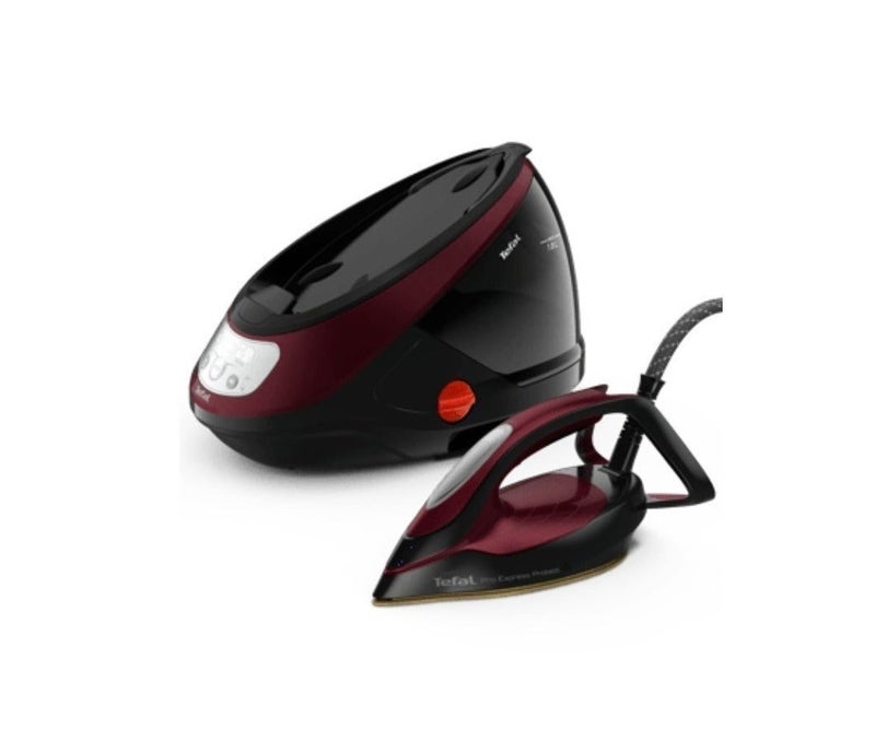 تيفال Tefal GV9230 Pro Express Ultimate مكواة مولد بخار، قوة 2600 واط، ضغط بخار عالي 7.5 بار، بخار مستمر 140 غ/دقيقة، دفعة بخار 560 غ/دقيقة، قاعدة Durilium Airglide Autoclean فائقة النحافة، خزان مياه قابل للإزالة سعة 1.8 لتر، إعداد تلقائي للبخار ودرجة الحرارة، بخار عمودي، مانع للتنقيط، إيقاف تشغيل تلقائي، وضع Eco، مجمّع مضاد للتكلس، أسود وCNY 2015 1.8 L 2600 W GV9230 - Image 2