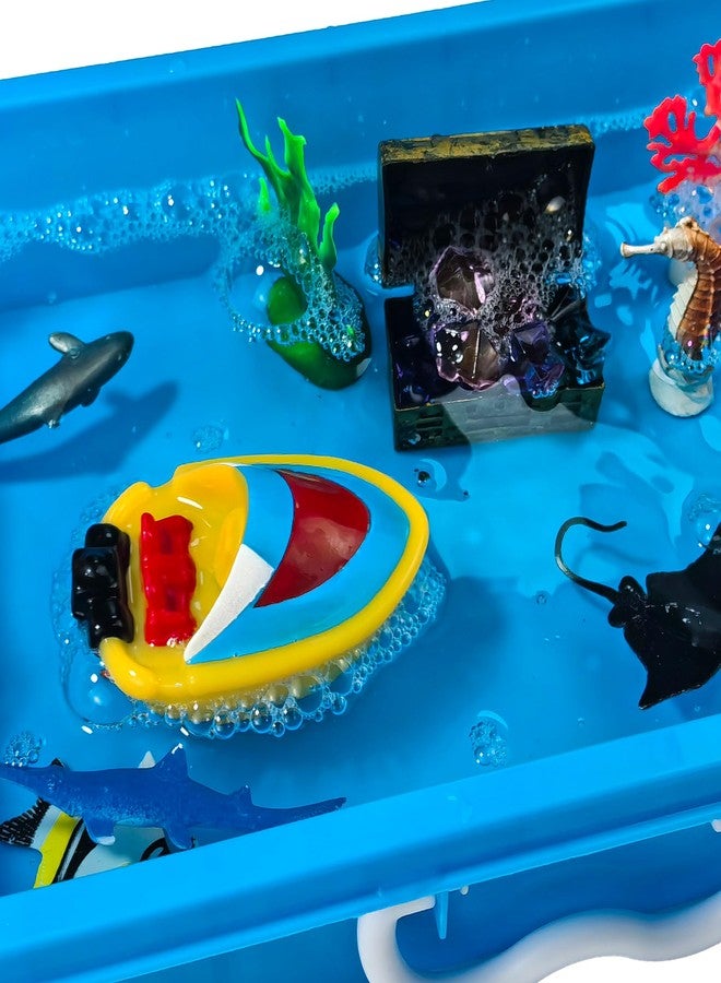 AGENTLAN Ocean Sensory Bin, Ocean Sensory Water Toys with Sea Animal for Toddlers Boys and Girls, Kids Toys Gift Sand Box for Age 3 4 5 6 7 8 - Image 5
