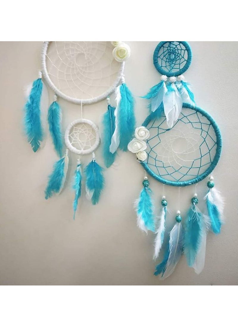 KASTWAVE 100PCS Natural Goose Feathers Decoration Assorted Colorful Feather for DIY Crafts Festival Erikord Blue - Image 5