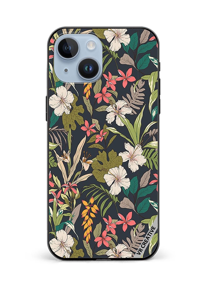 VR CREATIVE Protective Case Cover For Apple iPhone 15 Flower Design Multicolour - Image 1